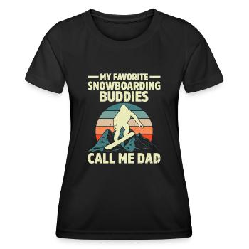 Idée cadeau snowboarding pour snowboarders Snowboar - T-shirt sport Femme - noir - Devant - AI Model Female 172 light (172cm)