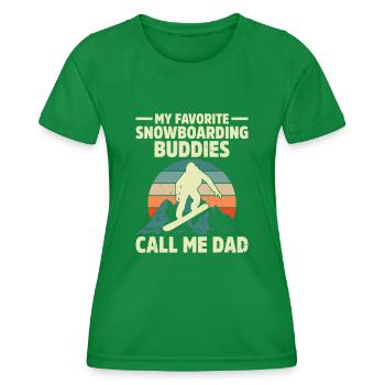 Snowboarding Geschenkidee für Snowboarder Snowboar - Frauen Funktions-T-Shirt - Kelly Green - Vorne - AI Model Female 172 dark (172cm)