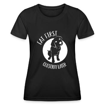 Labrador Geschenkidee für Labrador Retriever Hund - Frauen Funktions-T-Shirt - Schwarz - Vorne - AI Model Female 172 light (172cm)