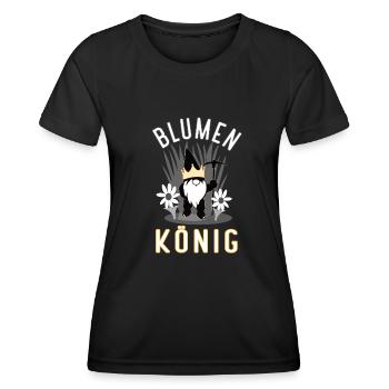Garten Gärtner Hobbygärtner Blumen König - Frauen Funktions-T-Shirt - Schwarz - Vorne - AI Model Female 172 light (172cm)
