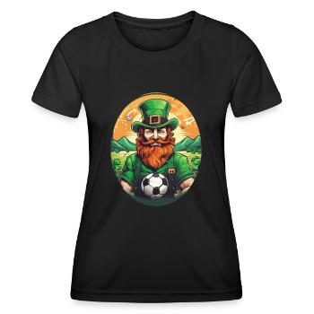Football Trèfle de la Saint-Patrick - T-shirt sport Femme - noir - Devant - AI Model Female 172 light (172cm)