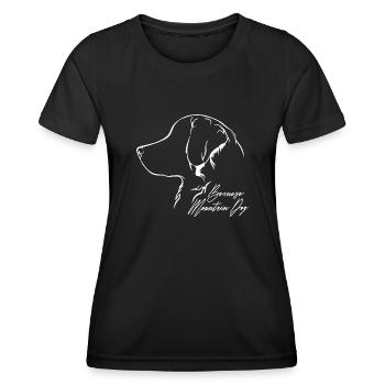 BERNESE MOUNTAIN DOG Profil Chiens Wilsigns - T-shirt sport Femme - noir - Devant - AI Model Female 172 light (172cm)