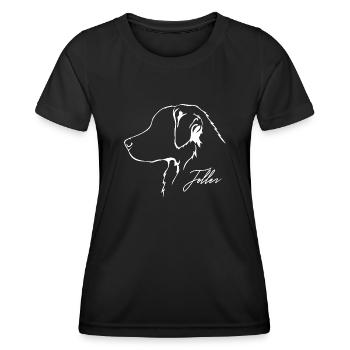 TOLLER Profil Hunde Hund Wilsigns - Frauen Funktions-T-Shirt - Schwarz - Vorne - AI Model Female 172 light (172cm)