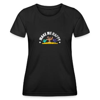 Colorful corals - Women's Functional T-Shirt - black - Front - AI Model Female 172 light (172cm)