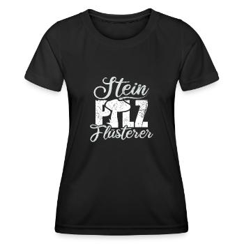 Steinpilz Fluesterer Pilzsammler - Frauen Funktions-T-Shirt - Schwarz - Vorne - AI Model Female 172 light (172cm)