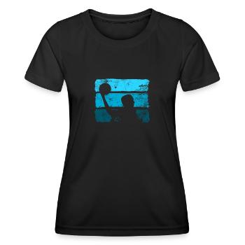 Joueur de water polo water polo - T-shirt sport Femme - noir - Devant - AI Model Female 172 light (172cm)