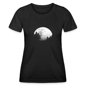 Moon bow archery - Women's Functional T-Shirt - black - Front - AI Model Female 172 light (172cm)