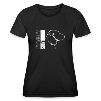 HANOVERIAN SCENTHOUND Profil Chiens Wilsigns - T-shirt sport Femme - noir - Devant - AI Model Female 172 light (172cm)