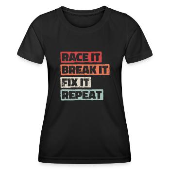 Kfz-Mechatroniker Autowerkstatt Werkstatt Auto - Frauen Funktions-T-Shirt - Schwarz - Vorne - AI Model Female 172 light (172cm)