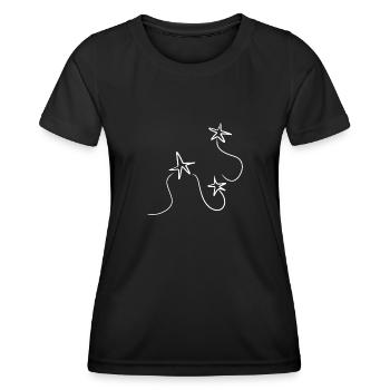 sterne stern - Frauen Funktions-T-Shirt - Schwarz - Vorne - AI Model Female 172 light (172cm)