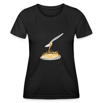 Nouilles spaghetti - T-shirt sport Femme - noir - Devant - AI Model Female 172 light (172cm)
