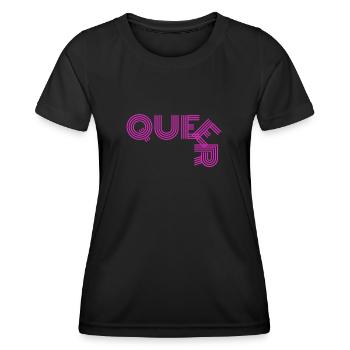 Jaune queer - T-shirt sport Femme - noir - Devant - AI Model Female 172 light (172cm)