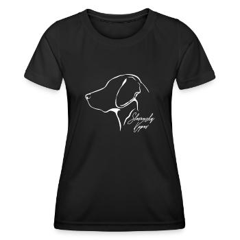 SLOVENSKY KOPOV Profil Chiens chiens de chasse Wilsigns - T-shirt sport Femme - noir - Devant - AI Model Female 172 light (172cm)