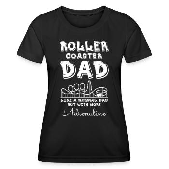 Roller Coaster Dad - Women's Functional T-Shirt - black - Front - AI Model Female 172 light (172cm)