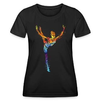 Gymnastics - Women's Functional T-Shirt - black - Front - AI Model Female 172 light (172cm)