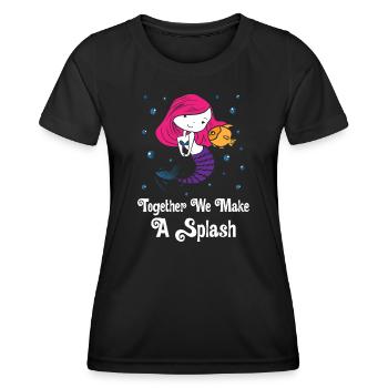 Ensemble, nous faisons sensation - T-shirt sport Femme - noir - Devant - AI Model Female 172 light (172cm)