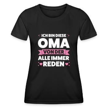 Oma Großmutter Enkelkind Geschenk - Frauen Funktions-T-Shirt - Schwarz - Vorne - AI Model Female 172 light (172cm)
