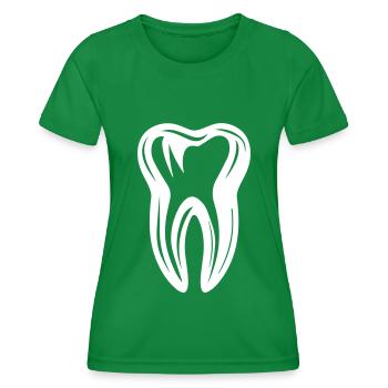Dentiste Tooth Icon - T-shirt sport Femme - vert - Devant - AI Model Female 172 dark (172cm)