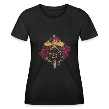 Rollenspiel Tabletop D20 Würfel Geschenk - Frauen Funktions-T-Shirt - Schwarz - Vorne - AI Model Female 172 light (172cm)