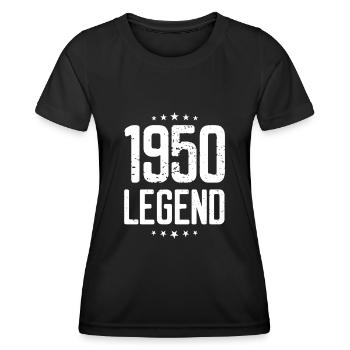 1950 LEGEND - T-shirt sport Femme - noir - Devant - AI Model Female 172 light (172cm)