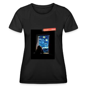 Outside your window. - Women's Functional T-Shirt - black - Front - AI Model Female 172 light (172cm)