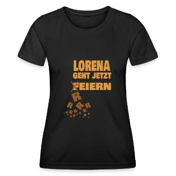lorena - Frauen Funktions-T-Shirt - Schwarz - Vorne - AI Model Female 172 light (172cm)