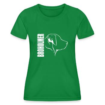 BROHOLMER Profile Dogs Dog Wilsigns - Women's Functional T-Shirt - kelly green - Front - AI Model Female 172 dark (172cm)