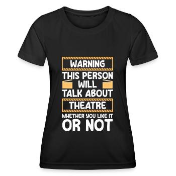 Schauspielerin Probe Drama Club - Frauen Funktions-T-Shirt - Schwarz - Vorne - AI Model Female 172 light (172cm)