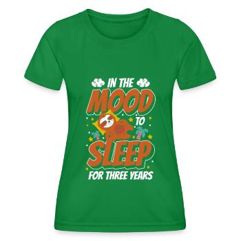 Chill tired Leisurely - Women's Functional T-Shirt - kelly green - Front - AI Model Female 172 dark (172cm)