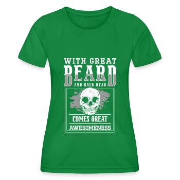 Frisur Kahl Kopf - Frauen Funktions-T-Shirt - Kelly Green - Vorne - AI Model Female 172 dark (172cm)