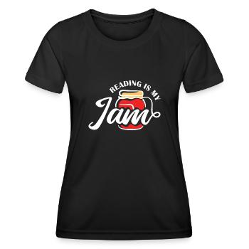 Reading is my hobby - Teacher Outfit Teacher - Women's Functional T-Shirt - black - Front - AI Model Female 172 light (172cm)