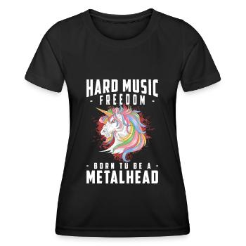Metal Gitarre Rock Hardrock - Frauen Funktions-T-Shirt - Schwarz - Vorne - AI Model Female 172 light (172cm)
