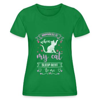 Motivation Pensée positive Amour - T-shirt sport Femme - vert - Devant - AI Model Female 172 dark (172cm)