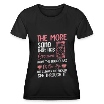 Sanduhr Modern Countdown - Frauen Funktions-T-Shirt - Schwarz - Vorne - AI Model Female 172 light (172cm)