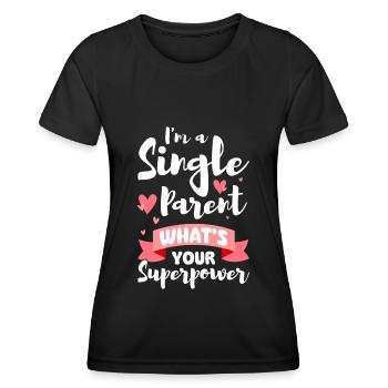 Eltern Vater Solo - Frauen Funktions-T-Shirt - Schwarz - Vorne - AI Model Female 172 light (172cm)
