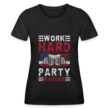 Party Schlager Trinken - Frauen Funktions-T-Shirt - Schwarz - Vorne - AI Model Female 172 light (172cm)