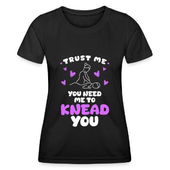 Wellness Entspannen Pflege - Frauen Funktions-T-Shirt - Schwarz - Vorne - AI Model Female 172 light (172cm)