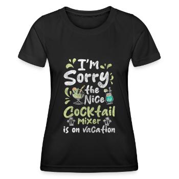Blender Bottle Holiday - Women's Functional T-Shirt - black - Front - AI Model Female 172 light (172cm)