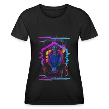 Future Android Neon Gaming - Women's Functional T-Shirt - black - Front - AI Model Female 172 light (172cm)