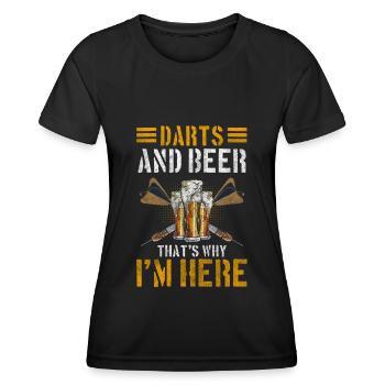 Darts Target Competition - Women's Functional T-Shirt - black - Front - AI Model Female 172 light (172cm)
