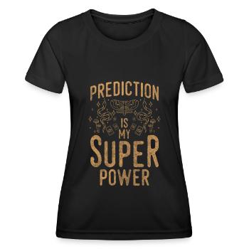Lecteur spirituel de tarot psychique - T-shirt sport Femme - noir - Devant - AI Model Female 172 light (172cm)