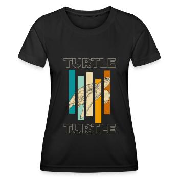 Turtles Reptile Animals Cute - Women's Functional T-Shirt - black - Front - AI Model Female 172 light (172cm)