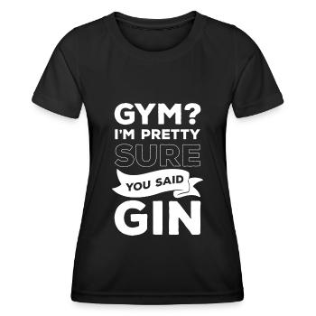 Gin Genuss Trinker Schnaps - Frauen Funktions-T-Shirt - Schwarz - Vorne - AI Model Female 172 light (172cm)