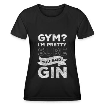 Ivre Fête Longsdrinks - T-shirt sport Femme - noir - Devant - AI Model Female 172 light (172cm)