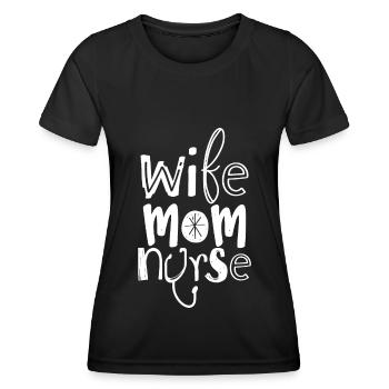 Infirmier - T-shirt sport Femme - noir - Devant - AI Model Female 172 light (172cm)