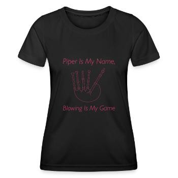Scotland Bagpipe Bagpipe Musicien - T-shirt sport Femme - noir - Devant - AI Model Female 172 light (172cm)