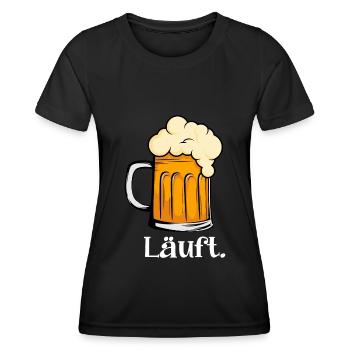 Runs Beer - Women's Functional T-Shirt - black - Front - AI Model Female 172 light (172cm)