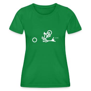 Bike crash im ok - Frauen Funktions-T-Shirt - Kelly Green - Vorne - AI Model Female 172 dark (172cm)