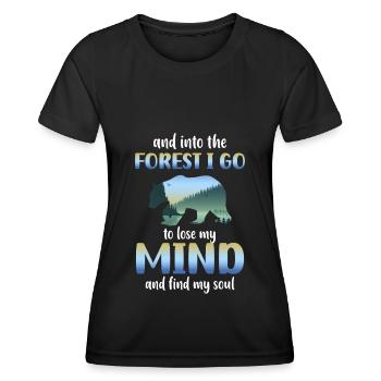 Natur Erholung Hirsch - Frauen Funktions-T-Shirt - Schwarz - Vorne - AI Model Female 172 light (172cm)