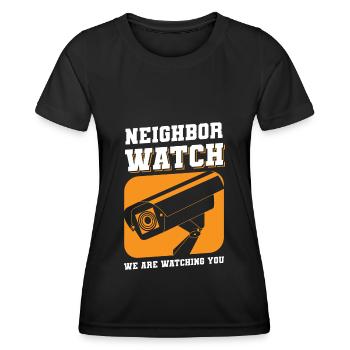 Nachbar Freundschaft Bier Feier - Frauen Funktions-T-Shirt - Schwarz - Vorne - AI Model Female 172 light (172cm)